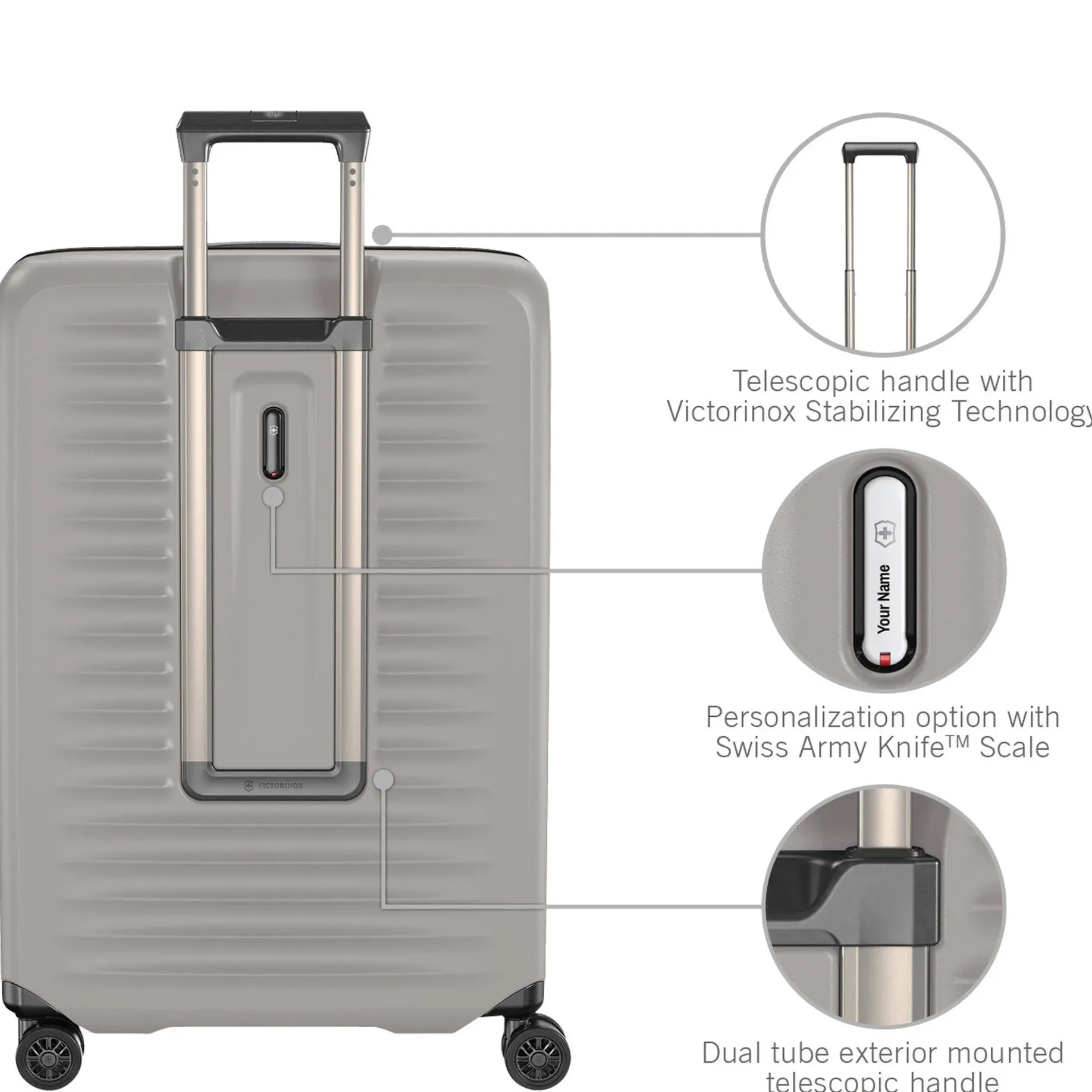 Airox Advanced - 4-Rollen-Trolley L 75 cm erw. (stone white)
