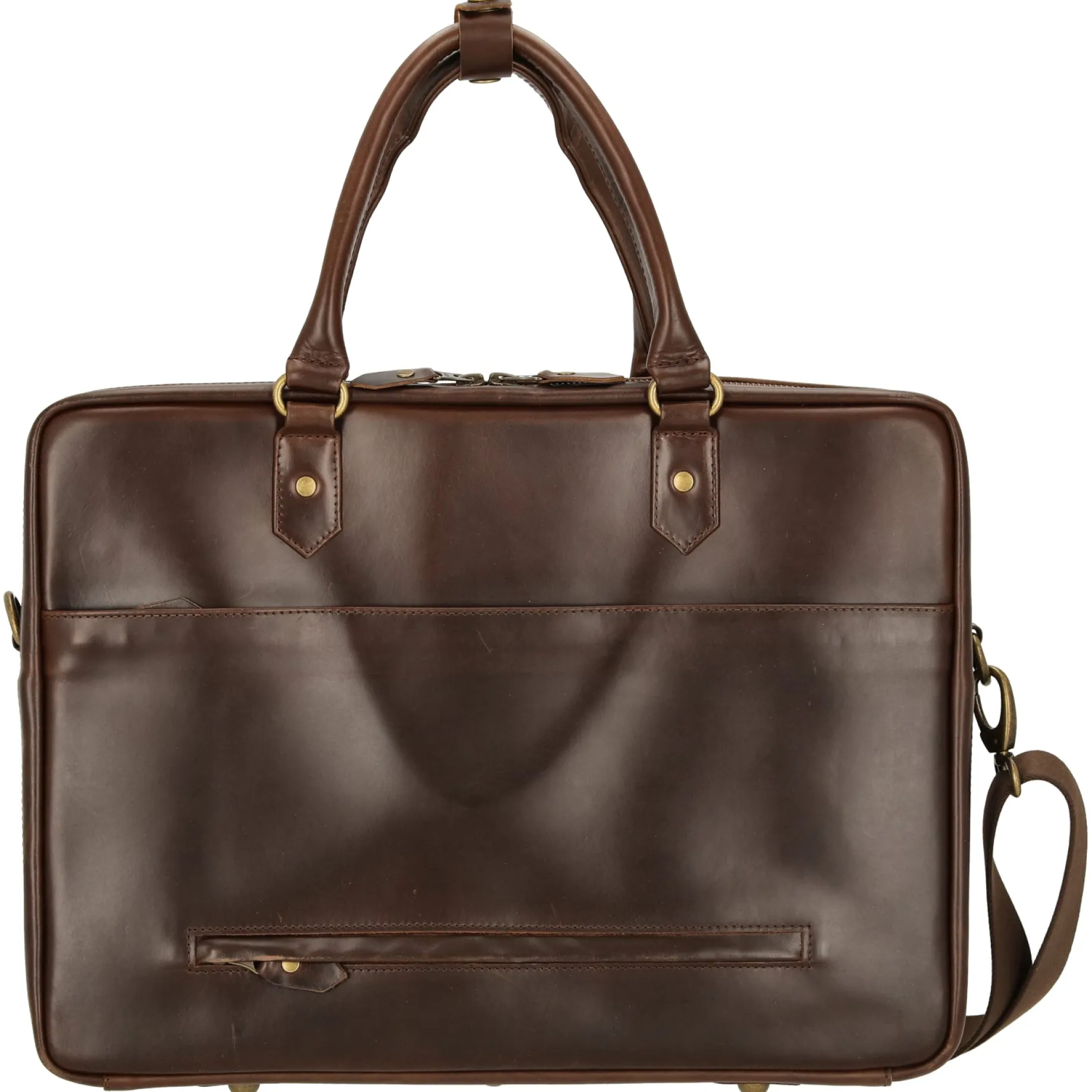 Albert - Aktentasche XL 41 cm (brown/blue)