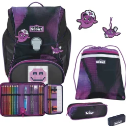 Alpha Exklusiv "Movie Star" - Schulranzen Set 5tlg. (Pink Pixel)