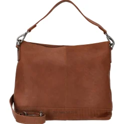 Amelia - Schultertasche Leder 32 cm (cognac)