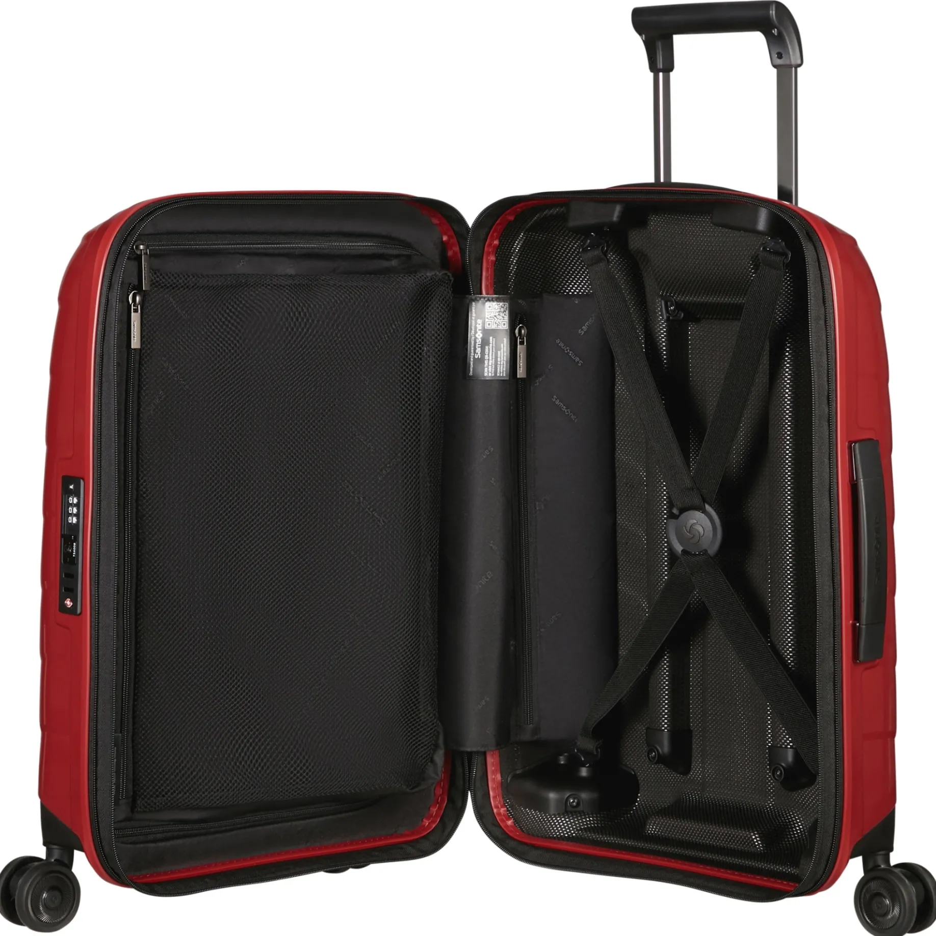 Attrix - 4 Rollen Kabinentrolley S 55 cm erw. (rot)