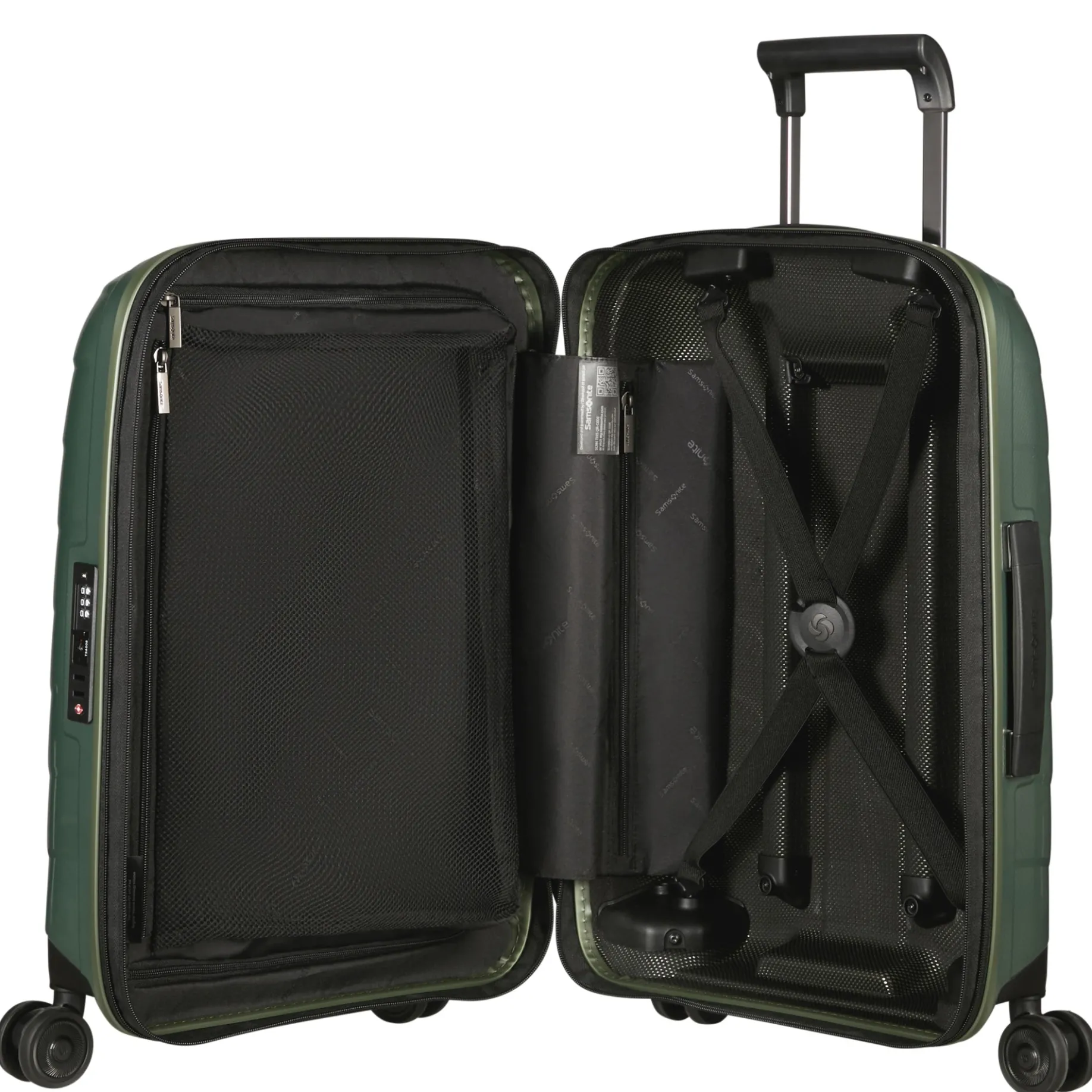 Attrix - 4 Rollen Kabinentrolley S 55 cm erw. (basil green)