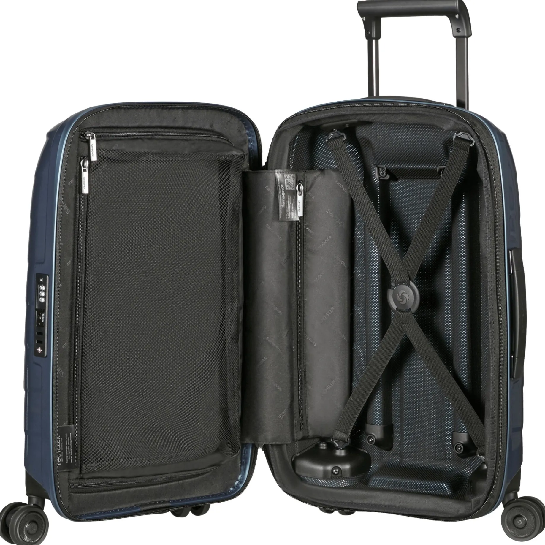 Attrix - 4-Rollen Kabinentrolley S 55 cm erw. (steel blue)