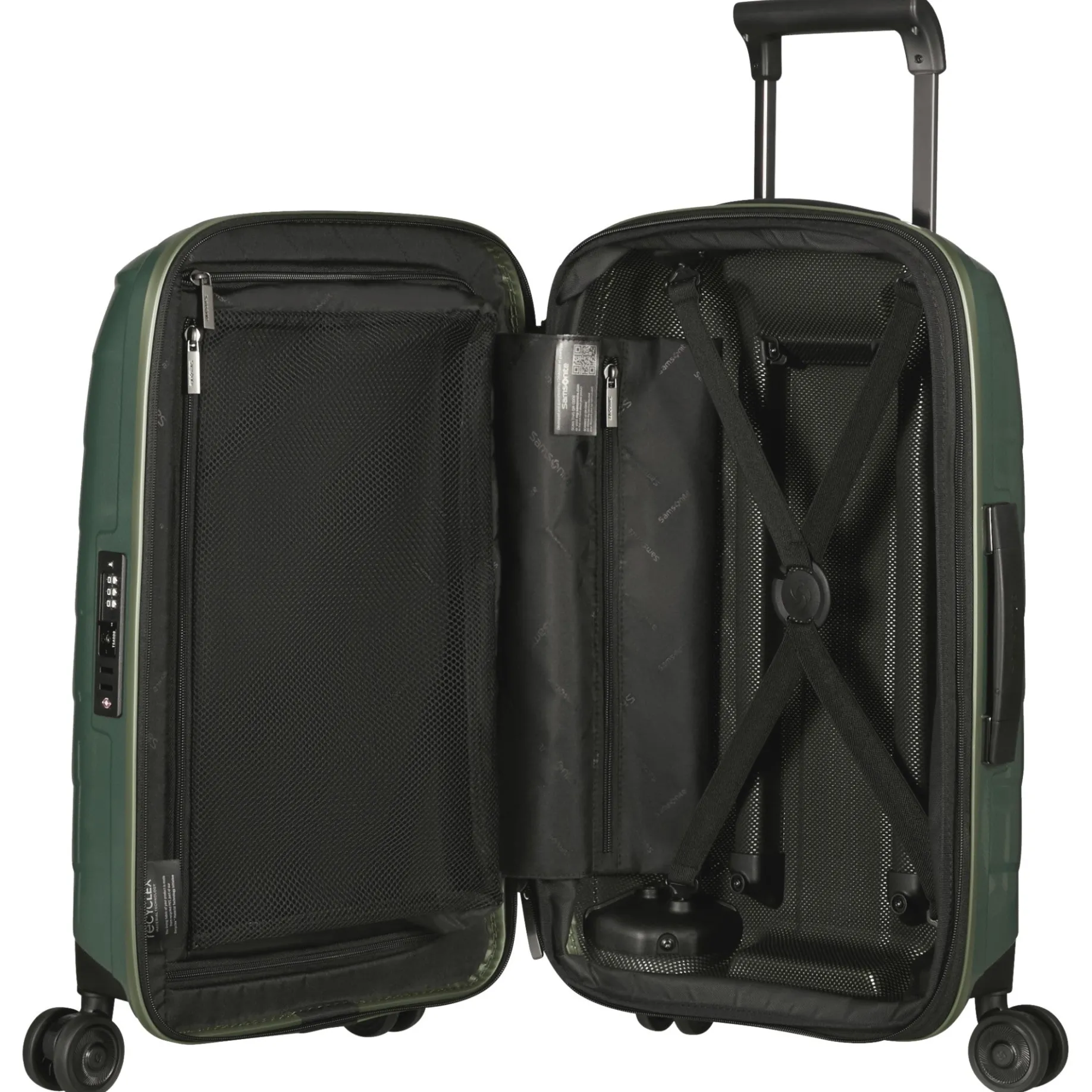 Attrix - 4-Rollen Kabinentrolley S 55 cm erw. (basil green)