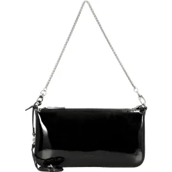 Auguri - Schultertasche 26 cm (schwarz-lack)