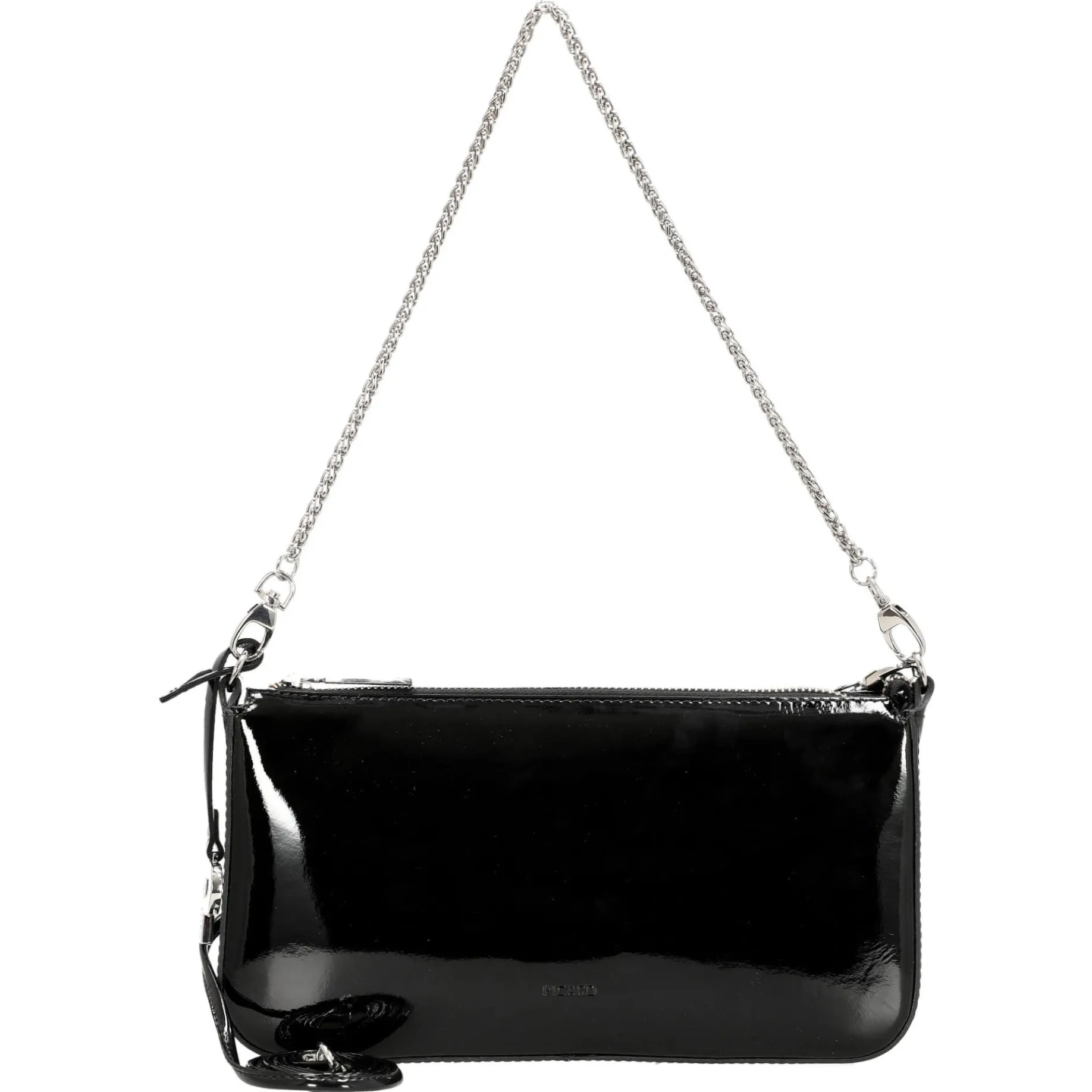 Auguri - Schultertasche 26 cm (schwarz-lack)