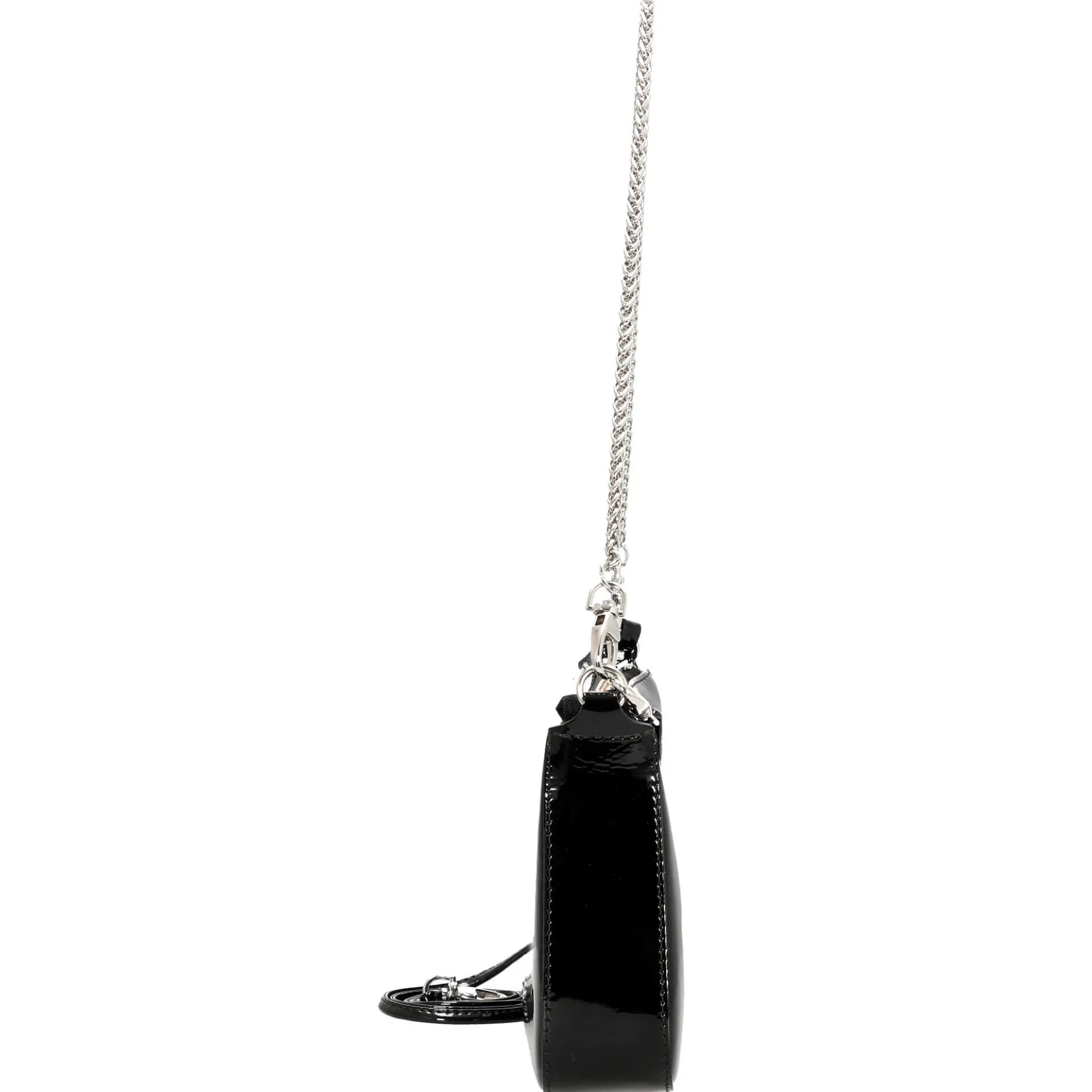 Auguri - Schultertasche 26 cm (schwarz-lack)