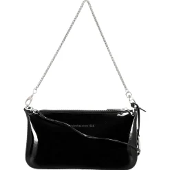 Auguri - Schultertasche 26 cm (schwarz-lack)