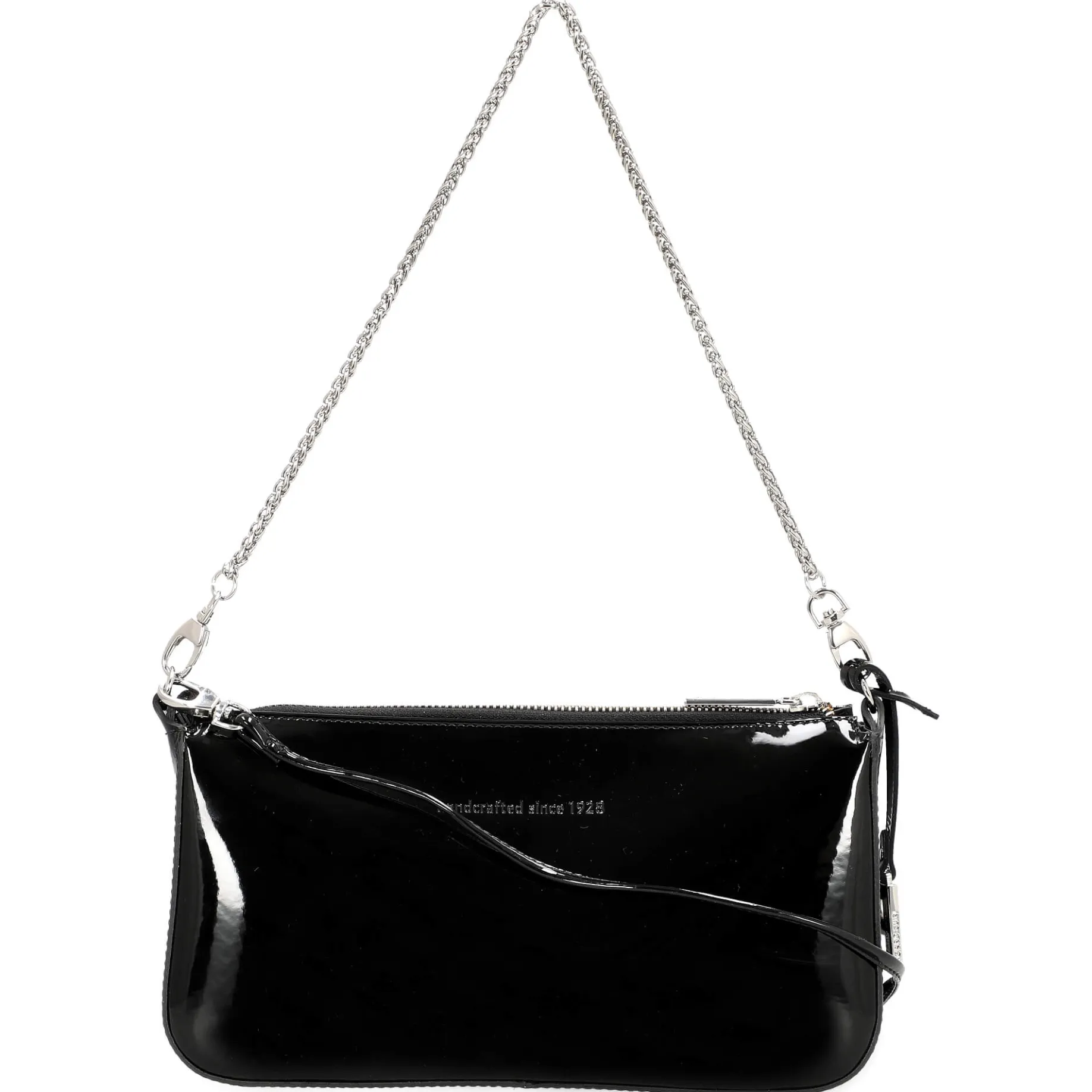 Auguri - Schultertasche 26 cm (schwarz-lack)