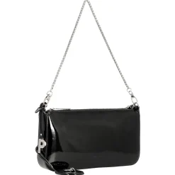 Auguri - Schultertasche 26 cm (schwarz-lack)