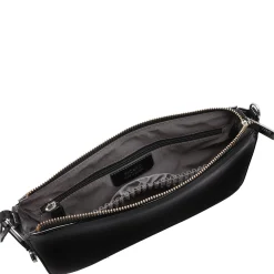 Auguri - Schultertasche 26 cm (schwarz-lack)