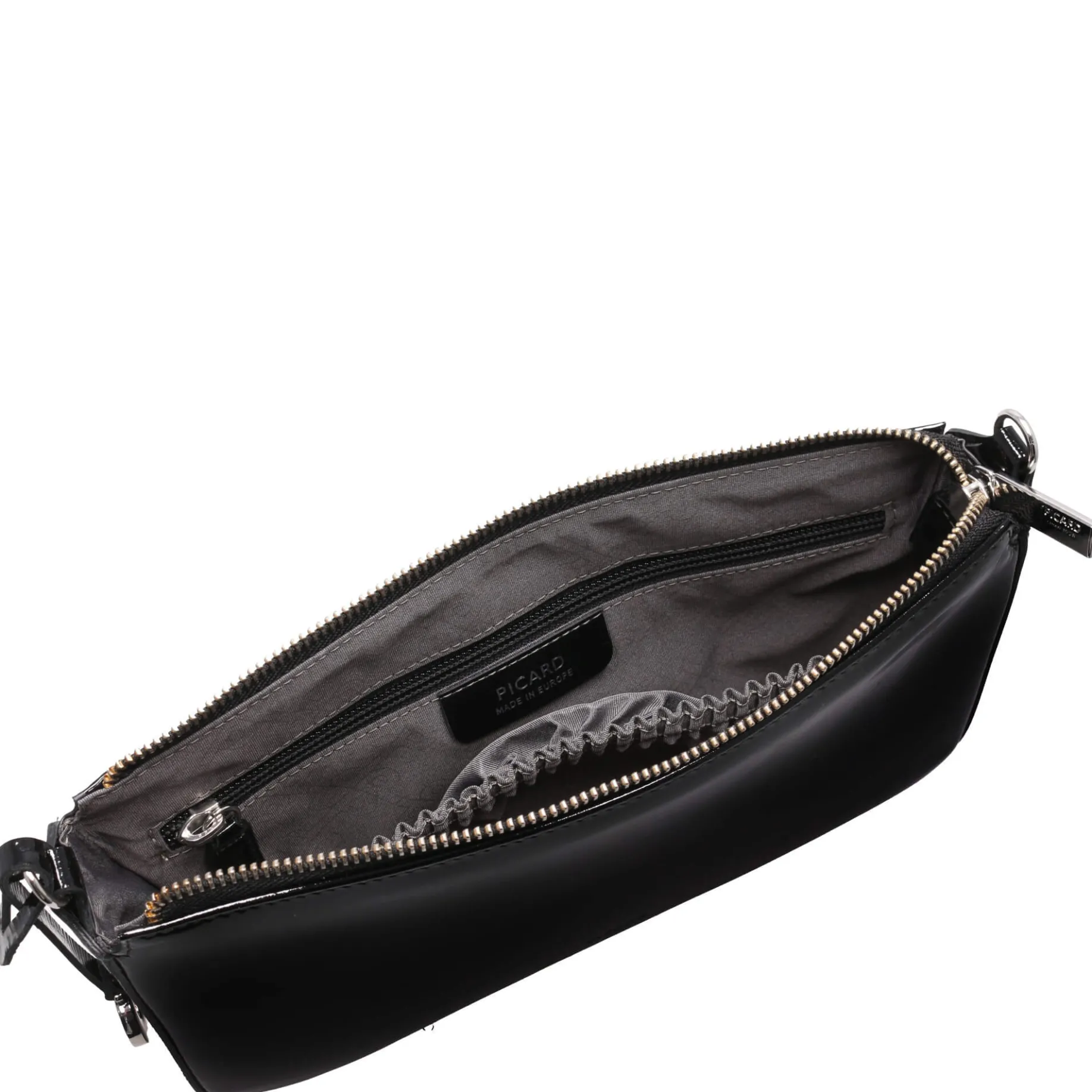 Auguri - Schultertasche 26 cm (schwarz-lack)