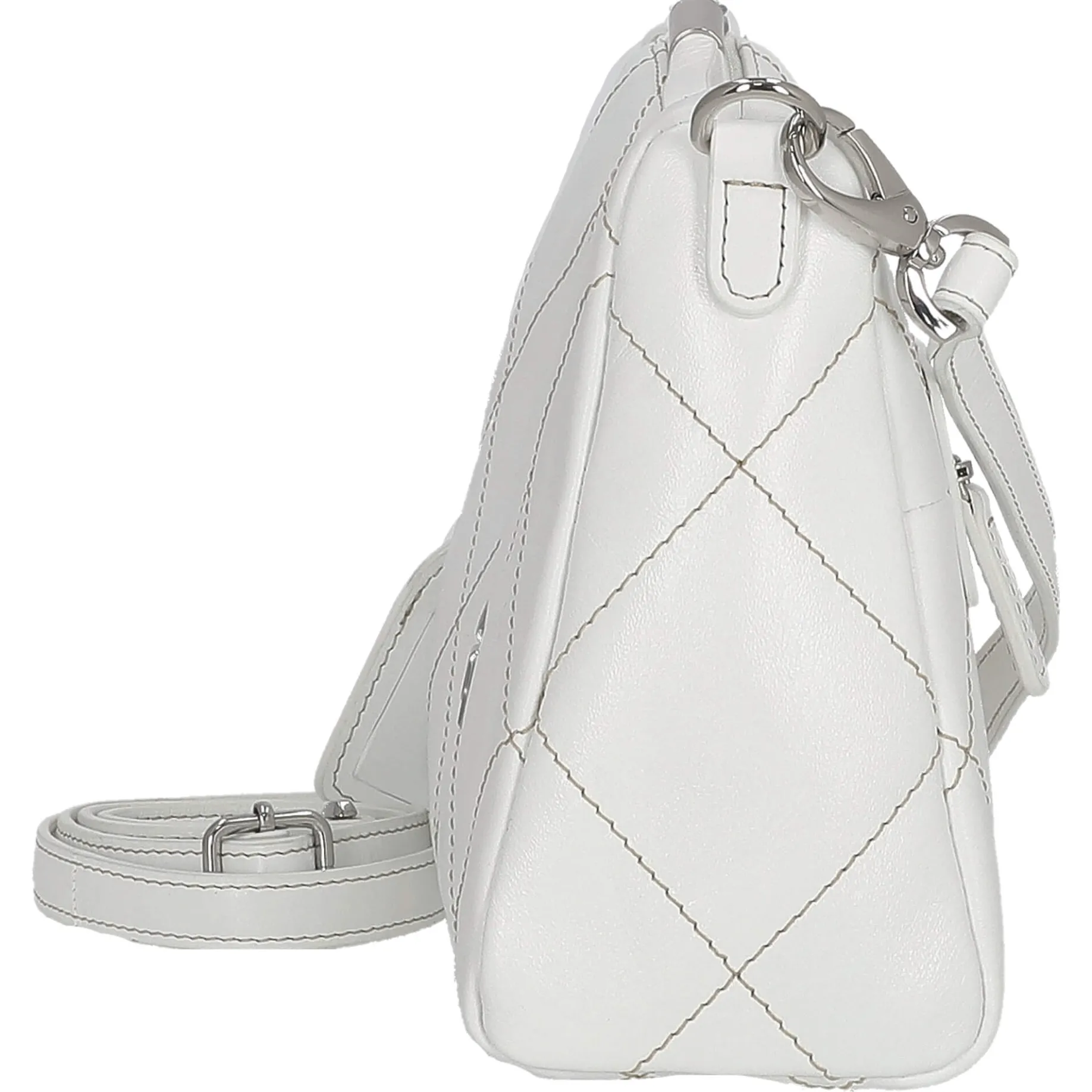 Aurelie - Umhängetasche 27 cm Rindleder (white lily)