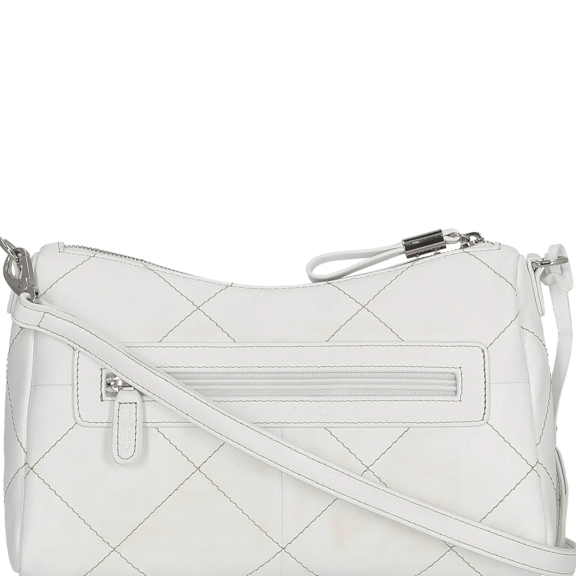 Aurelie - Umhängetasche 27 cm Rindleder (white lily)