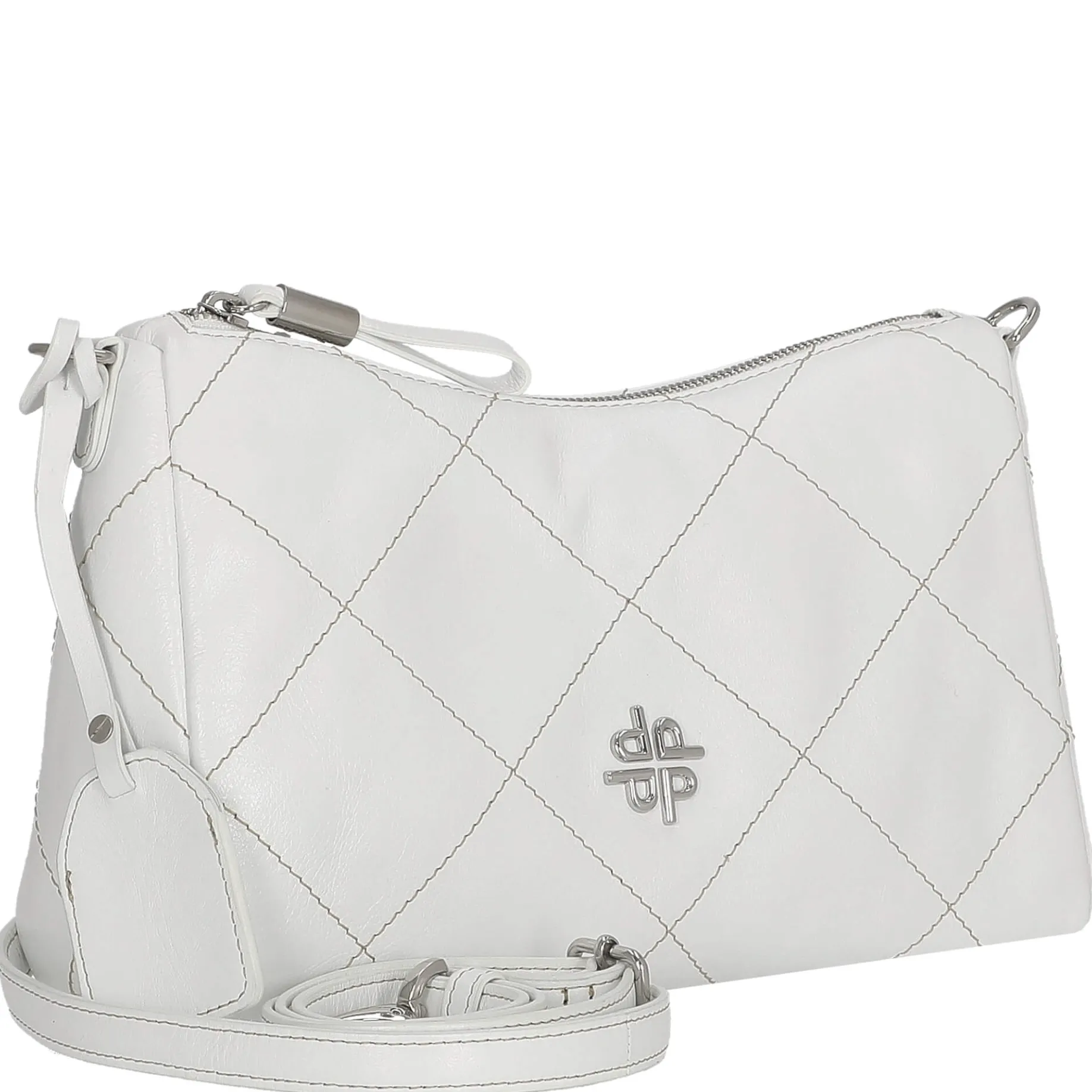 Aurelie - Umhängetasche 27 cm Rindleder (white lily)