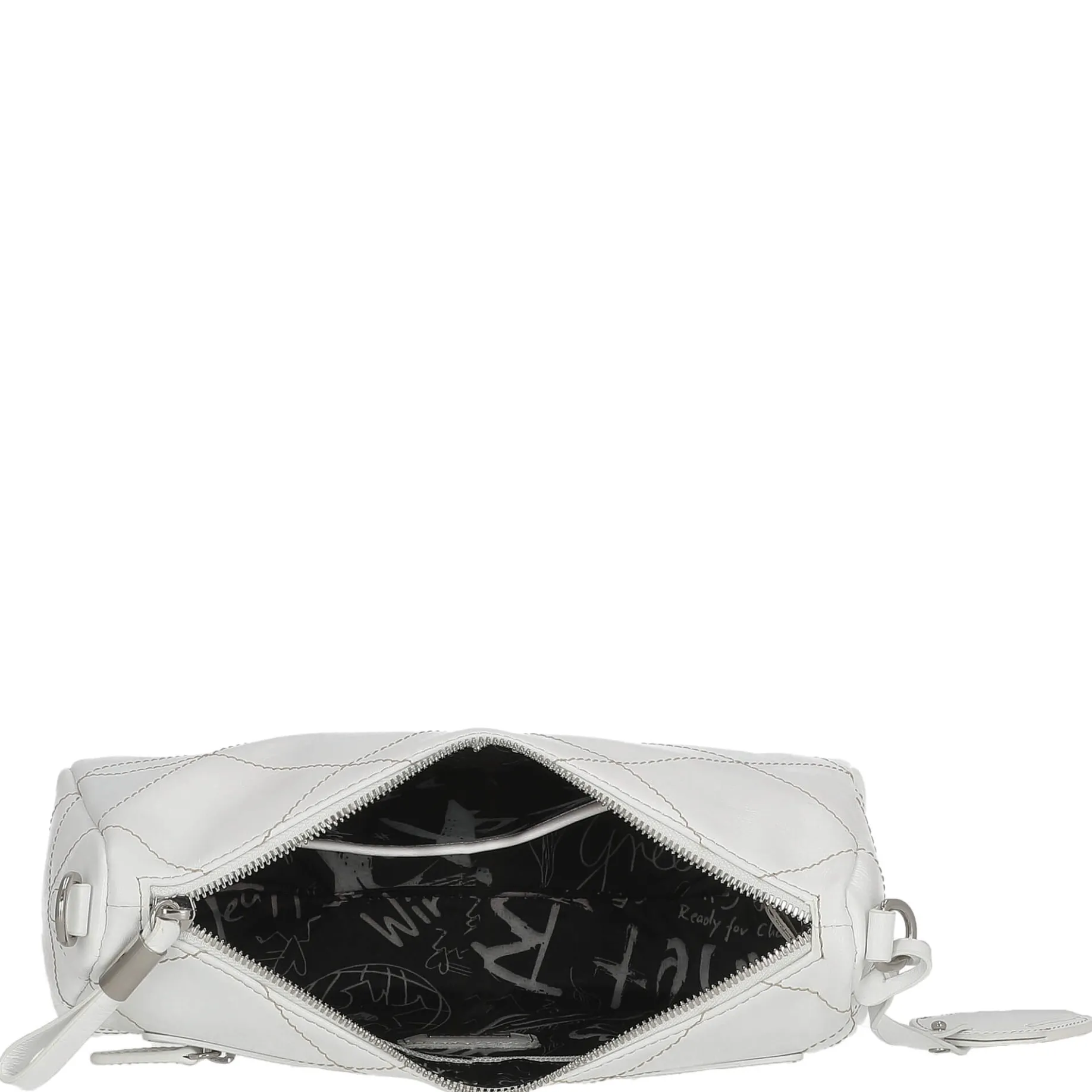 Aurelie - Umhängetasche 27 cm Rindleder (white lily)