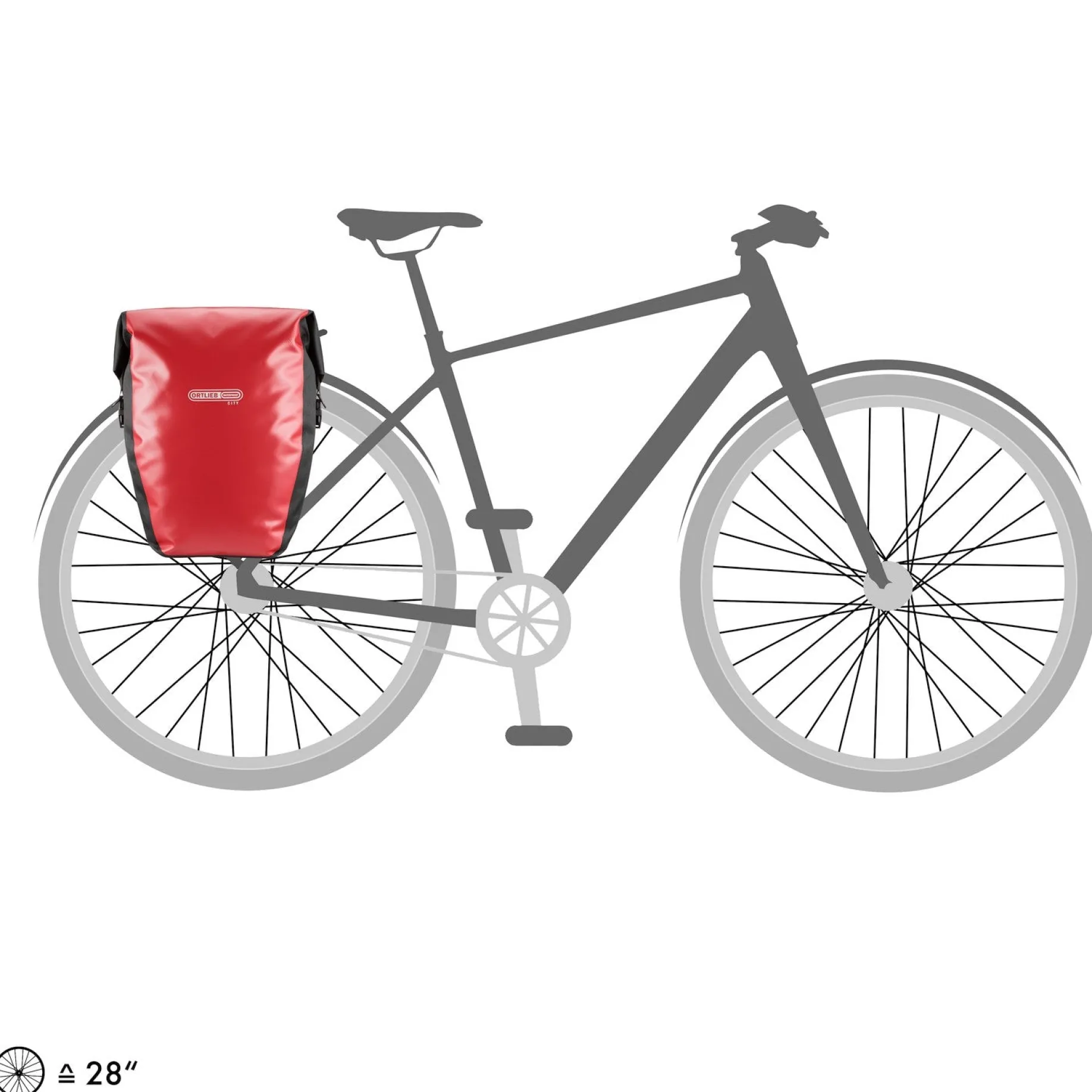 Back-Roller City 40 - Hinterradtasche QL1 (2x20L) 42 cm (black)