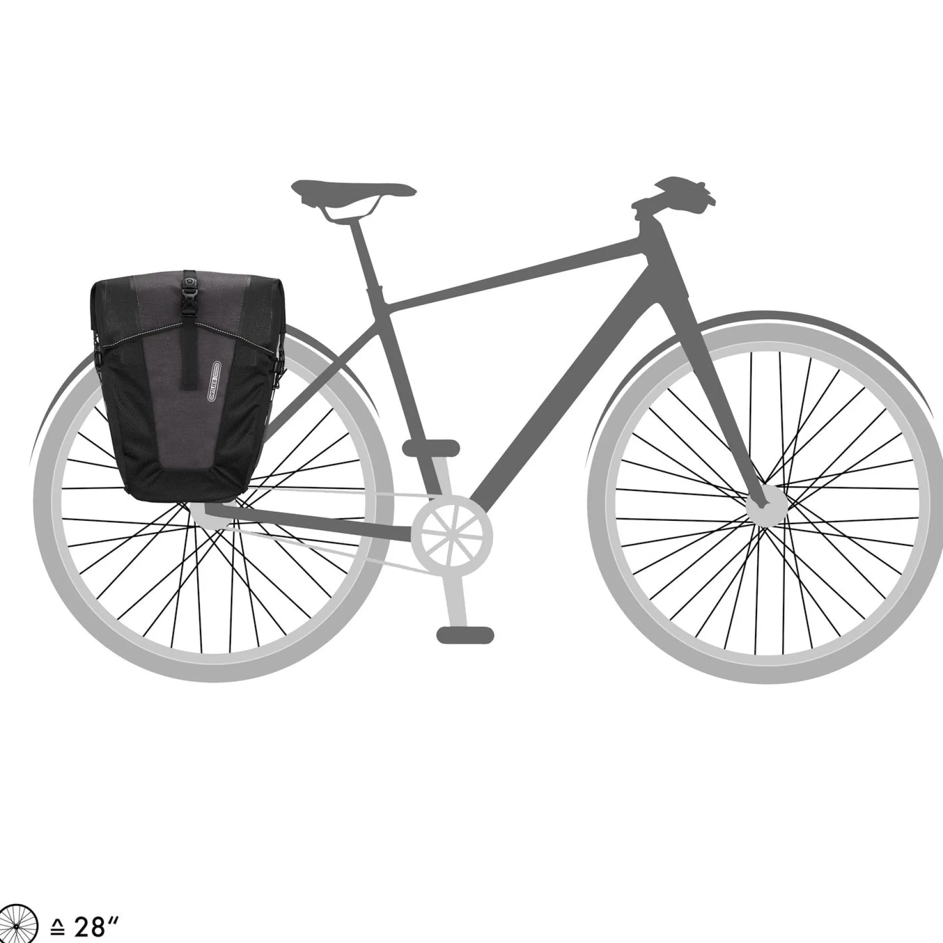 Back-Roller XL Plus - Hinterradtasche QL2.1 (2x35L+4L) 45 cm (granite black)