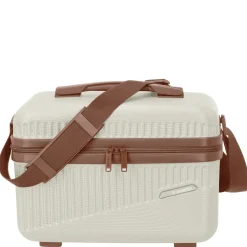Bali - Beautycase 36 cm (weiß/cognac)
