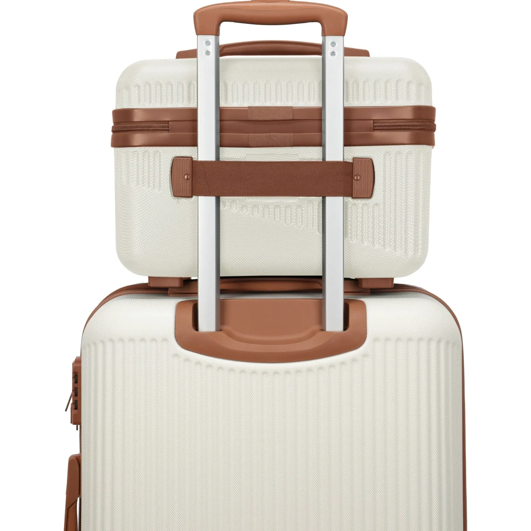 Bali - Beautycase 36 cm (weiß/cognac)