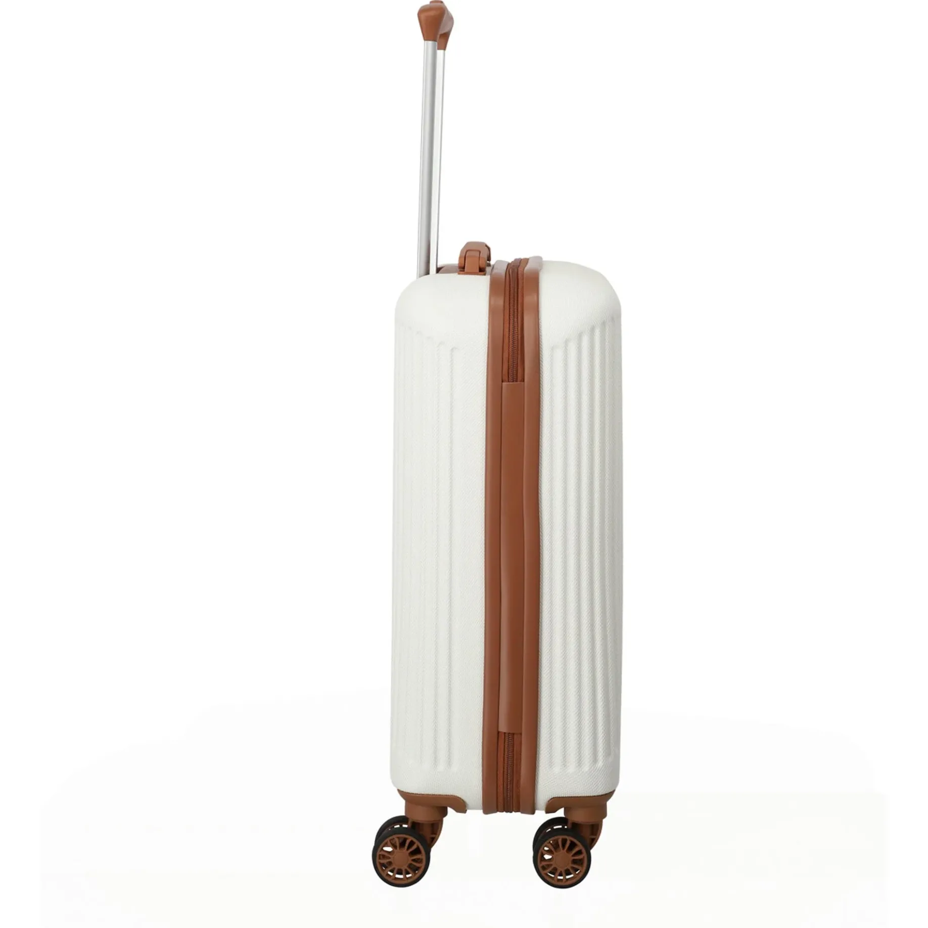 Bali - 4-Rollen-Kabinentrolley S 55 cm (weiß/cognac)