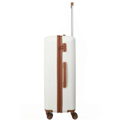 Bali - 4-Rollen-Trolley L 77 cm (weiß/cognac)