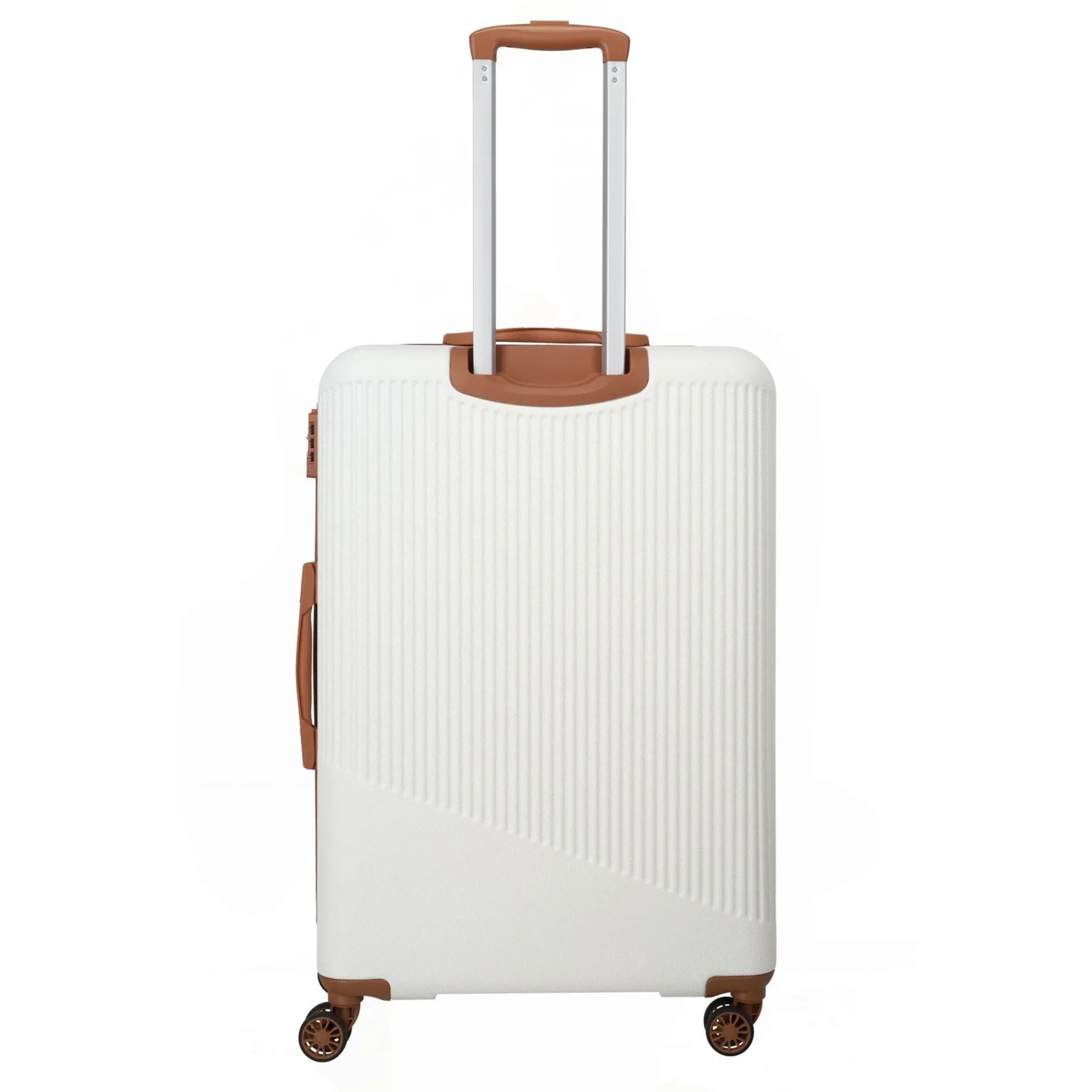 Bali - 4-Rollen-Trolley L 77 cm (weiß/cognac)