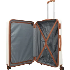 Bali - 4-Rollen-Trolley L 77 cm (weiß/cognac)