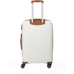 Bali - 4-Rollen-Trolley M 67 cm (weiß/cognac)