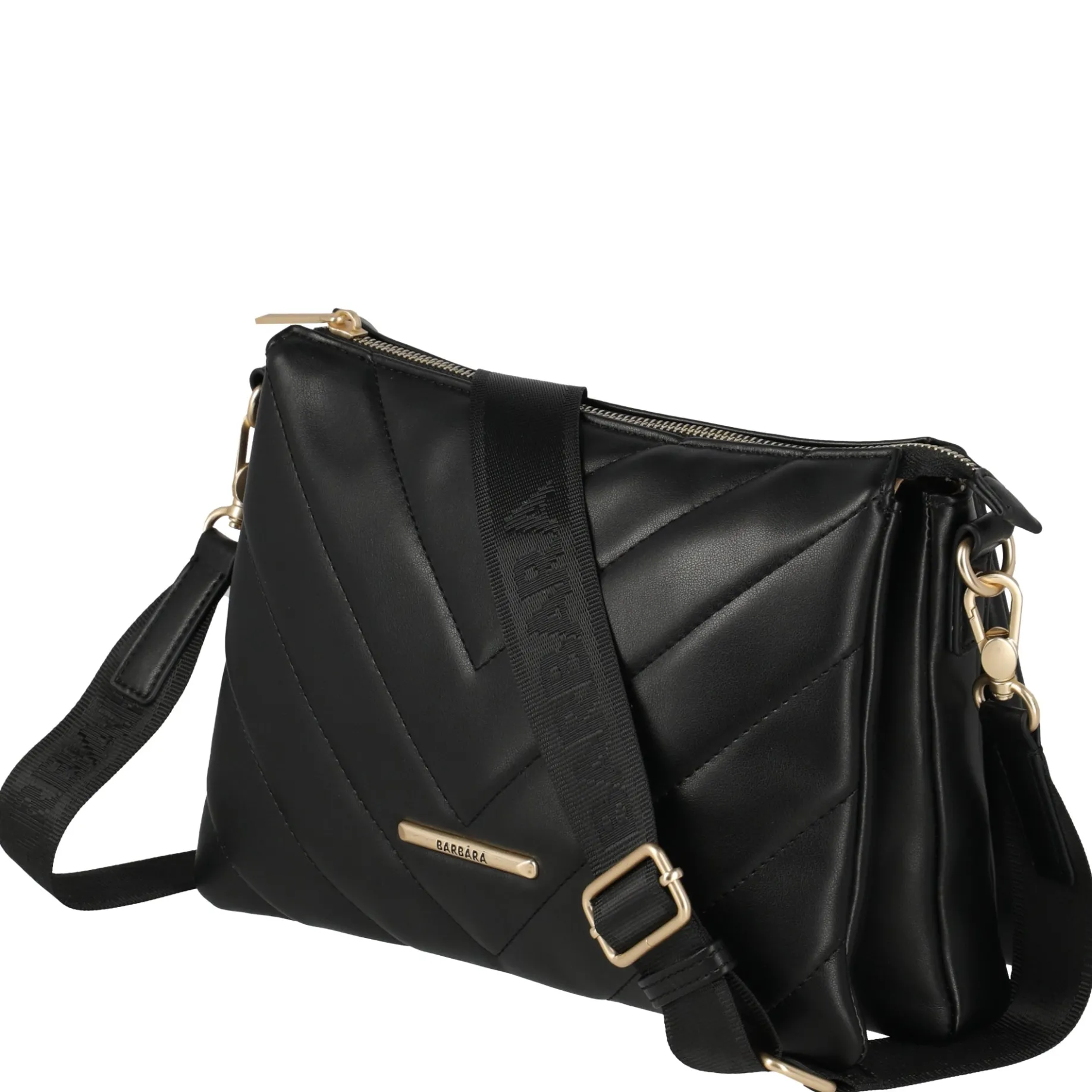 BARBARA Cozy Crossbody Bag Trio - Umhängetasche 27 cm (schwarz)