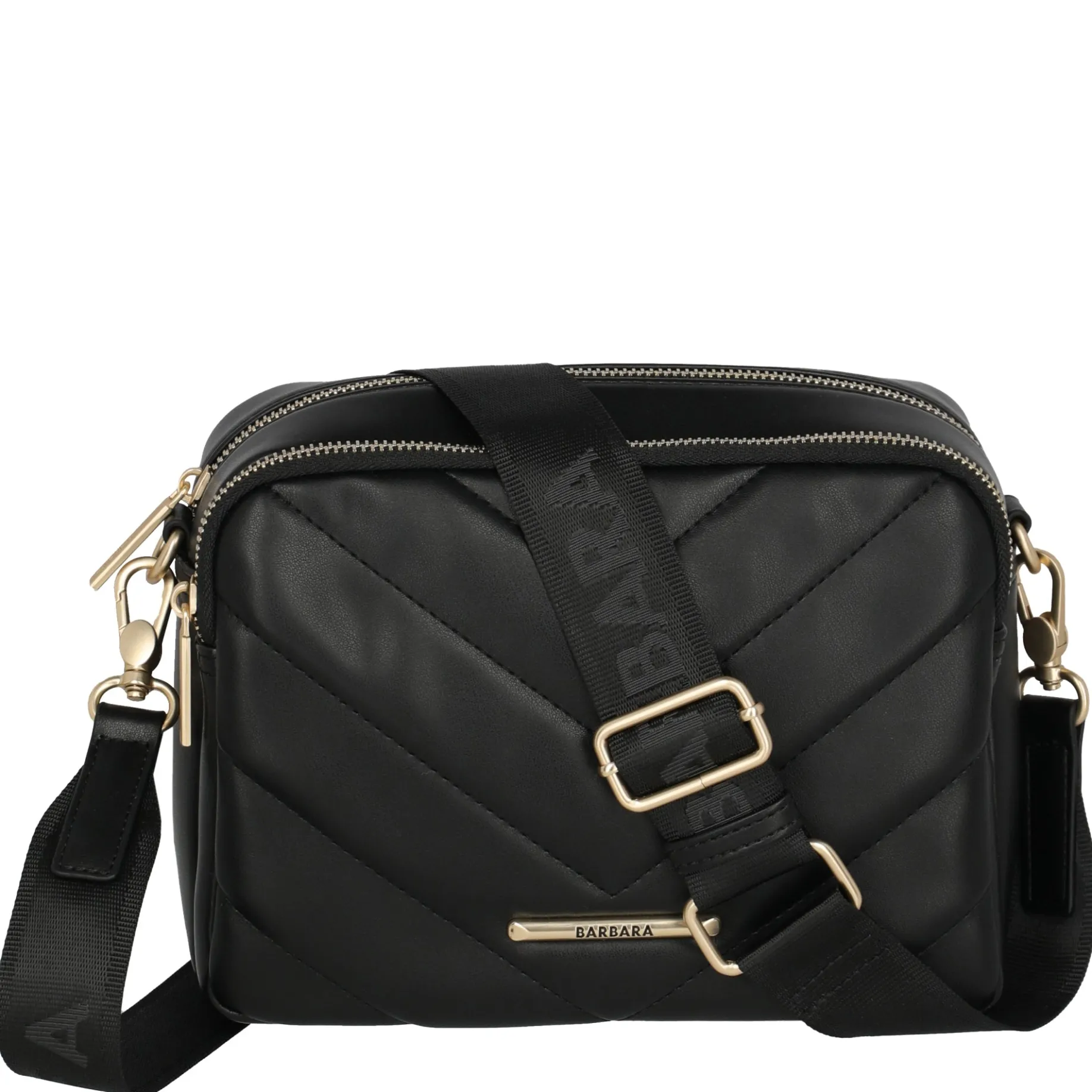 BARBARA Cozy Crossbody Bag - Umhängetasche 22 cm (schwarz)