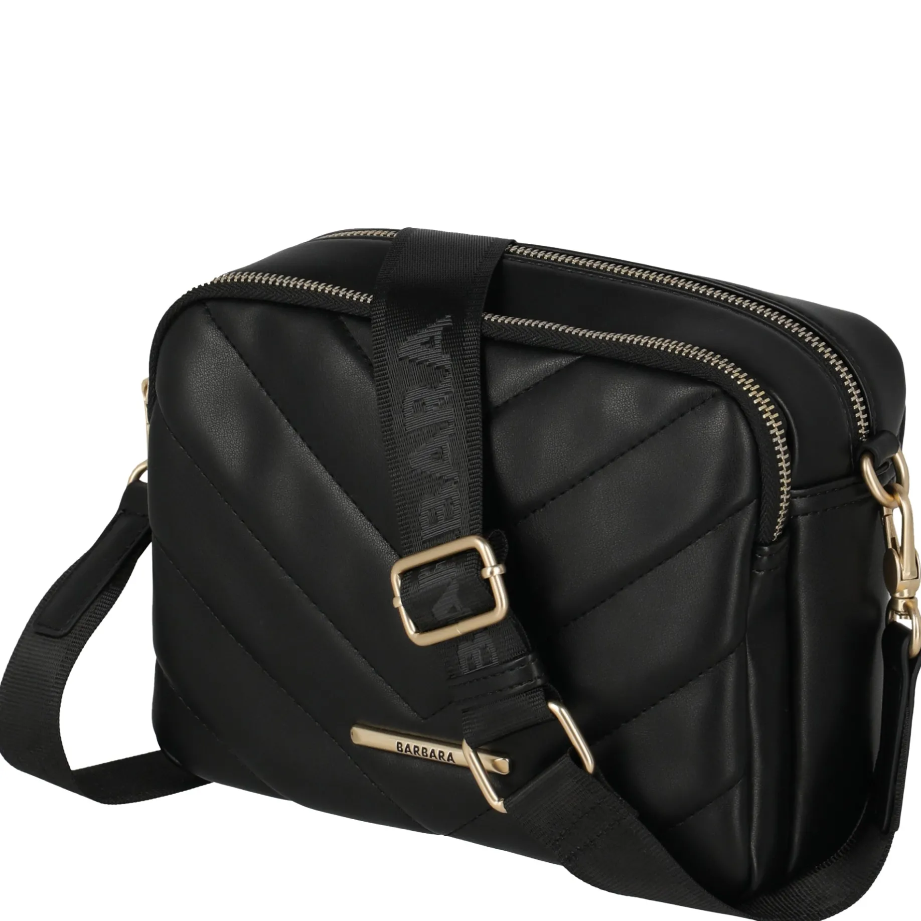 BARBARA Cozy Crossbody Bag - Umhängetasche 22 cm (schwarz)