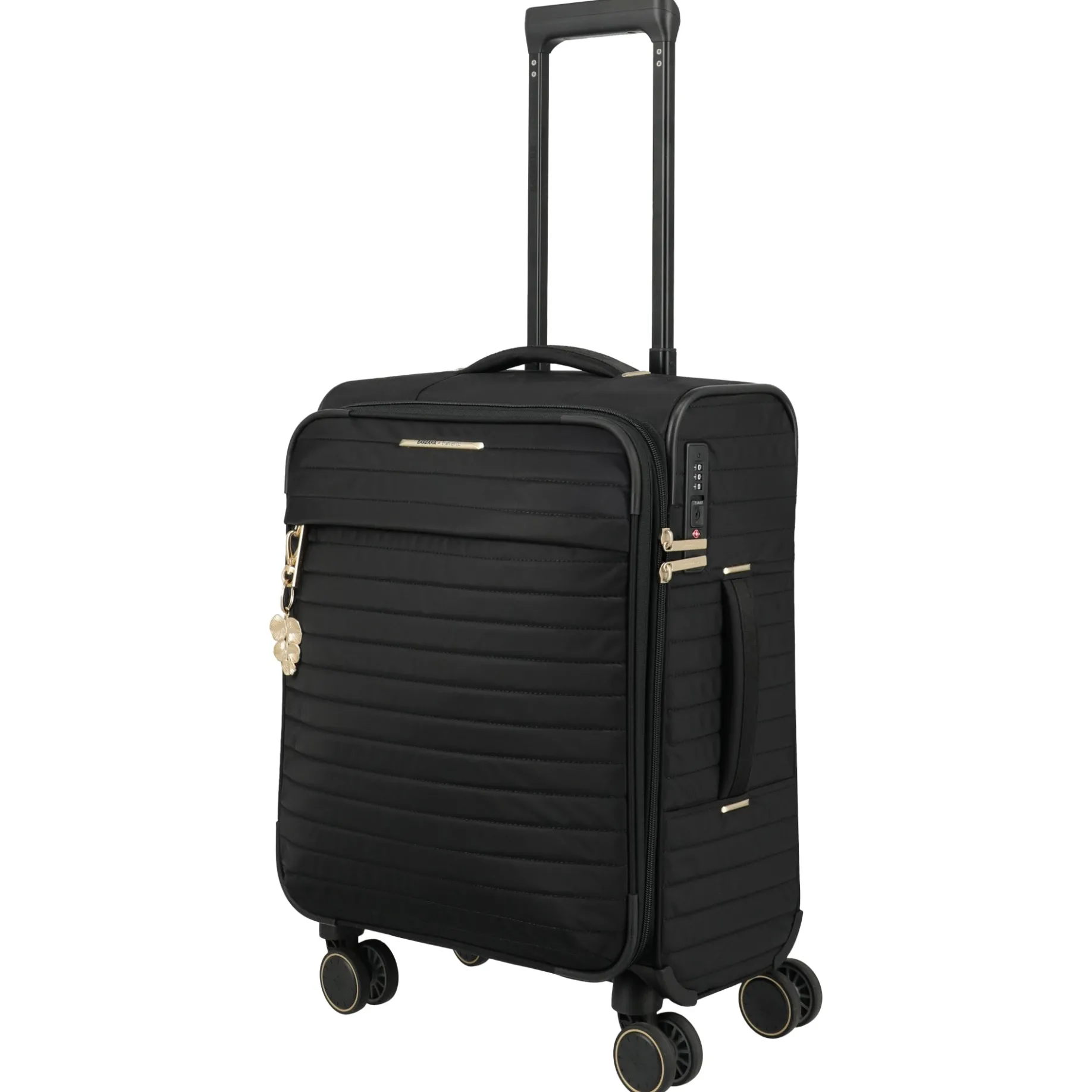 BARBARA Stepp - 4-Rollen-Trolley S 55 cm erw. (schwarz, 55 cm)