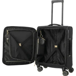 BARBARA Stepp - 4-Rollen-Trolley S 55 cm erw. (schwarz, 55 cm)