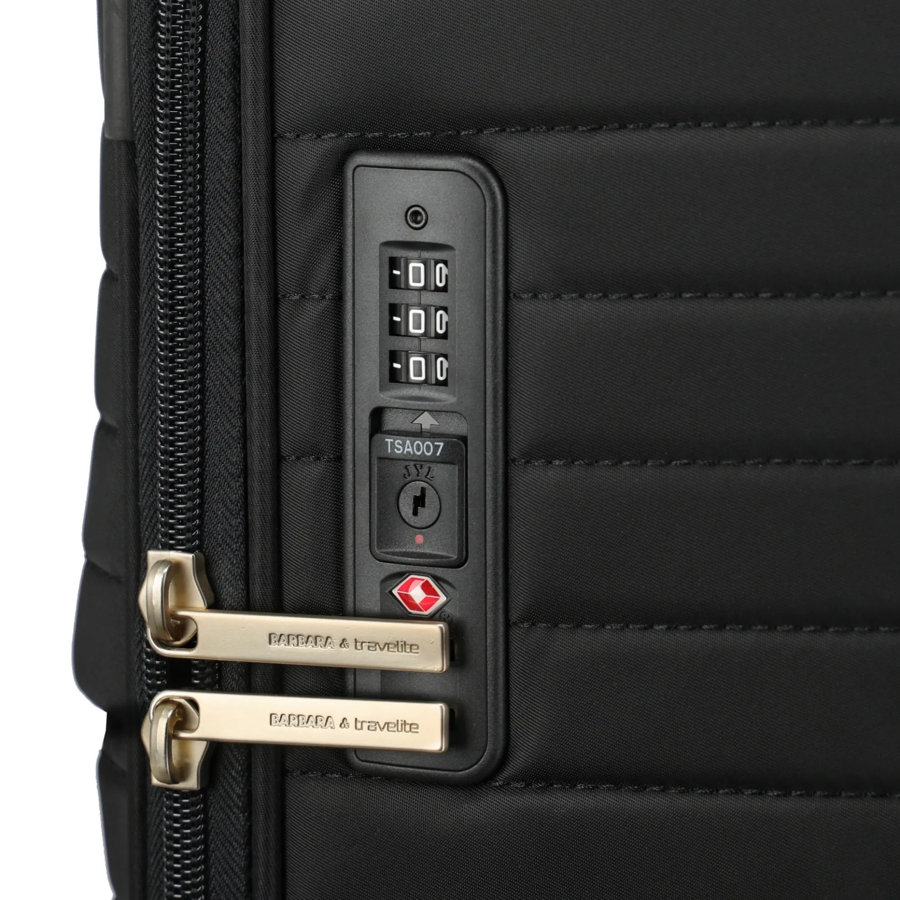 BARBARA Stepp - 4-Rollen-Trolley S 55 cm erw. (schwarz, 55 cm)