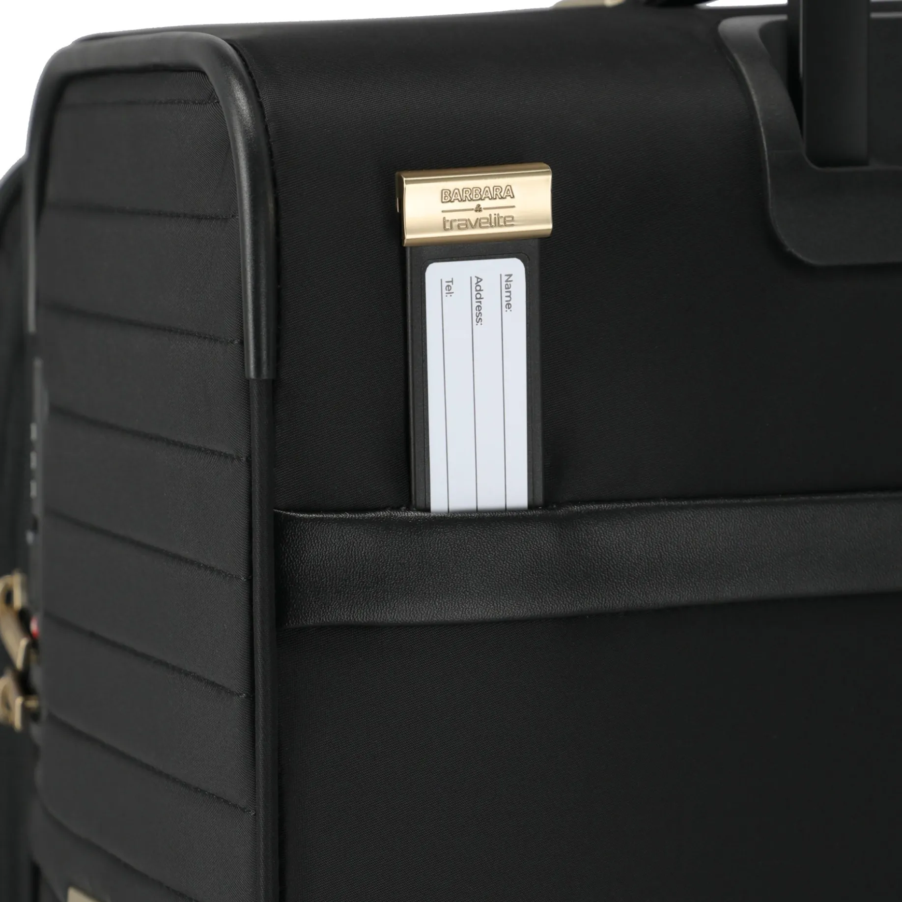 BARBARA Stepp - 4-Rollen-Trolley S 55 cm erw. (schwarz, 55 cm)