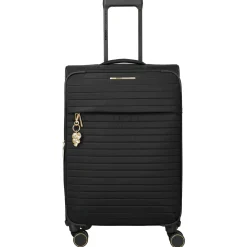 BARBARA Stepp - 4-Rollen-Trolley M 68 cm erw. (schwarz, 68 cm)