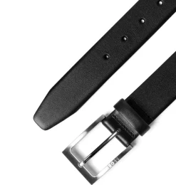Barnabie - Ledergürtel mit Dornschließe 3.5 cm (black, 90)