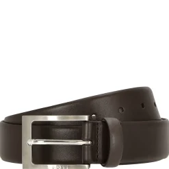 Barnabie - Ledergürtel mit Dornschließe 3.5 cm (dark brown, 100 cm)