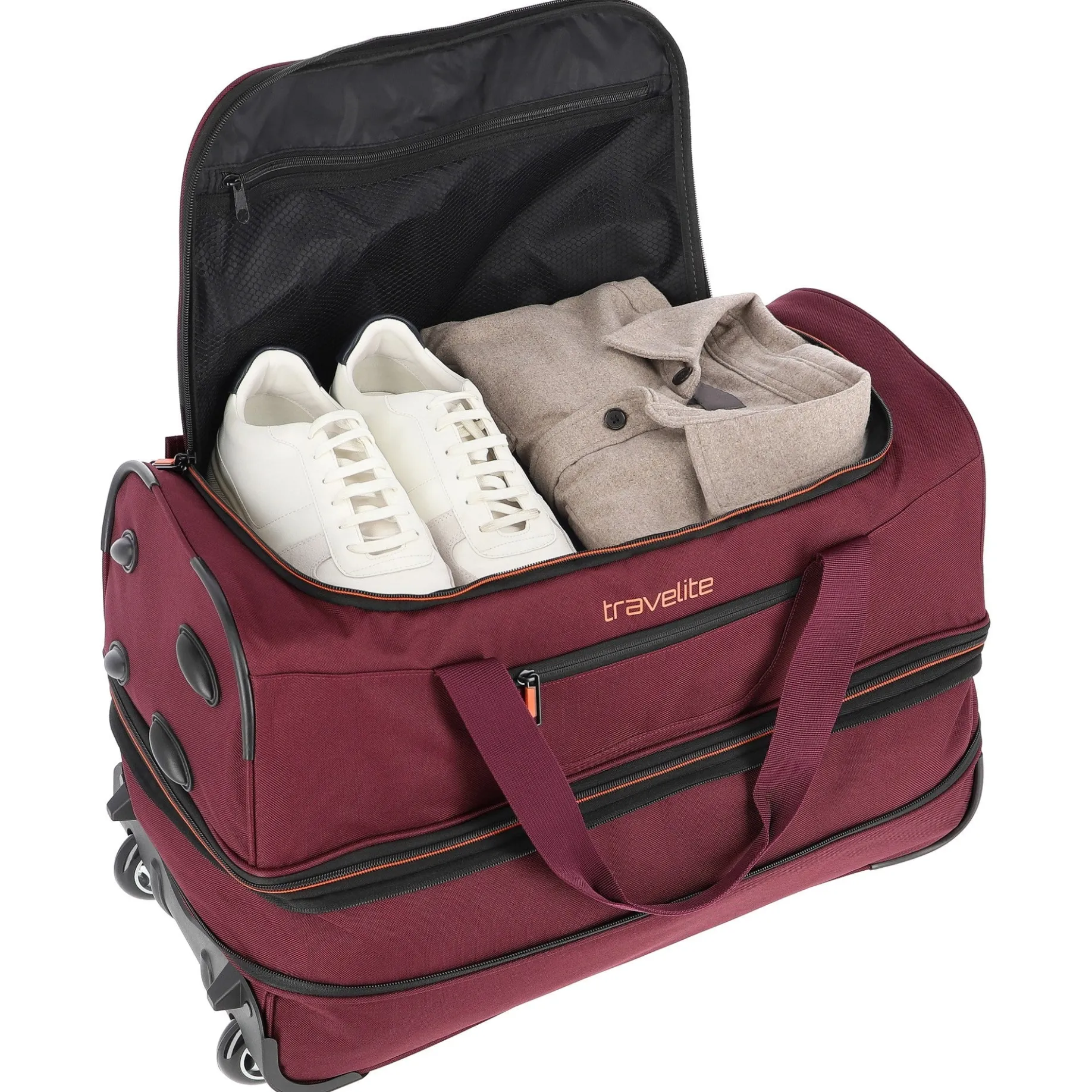 Basics - Rollenreisetasche 51/64L 55 cm erw. (bordeaux)