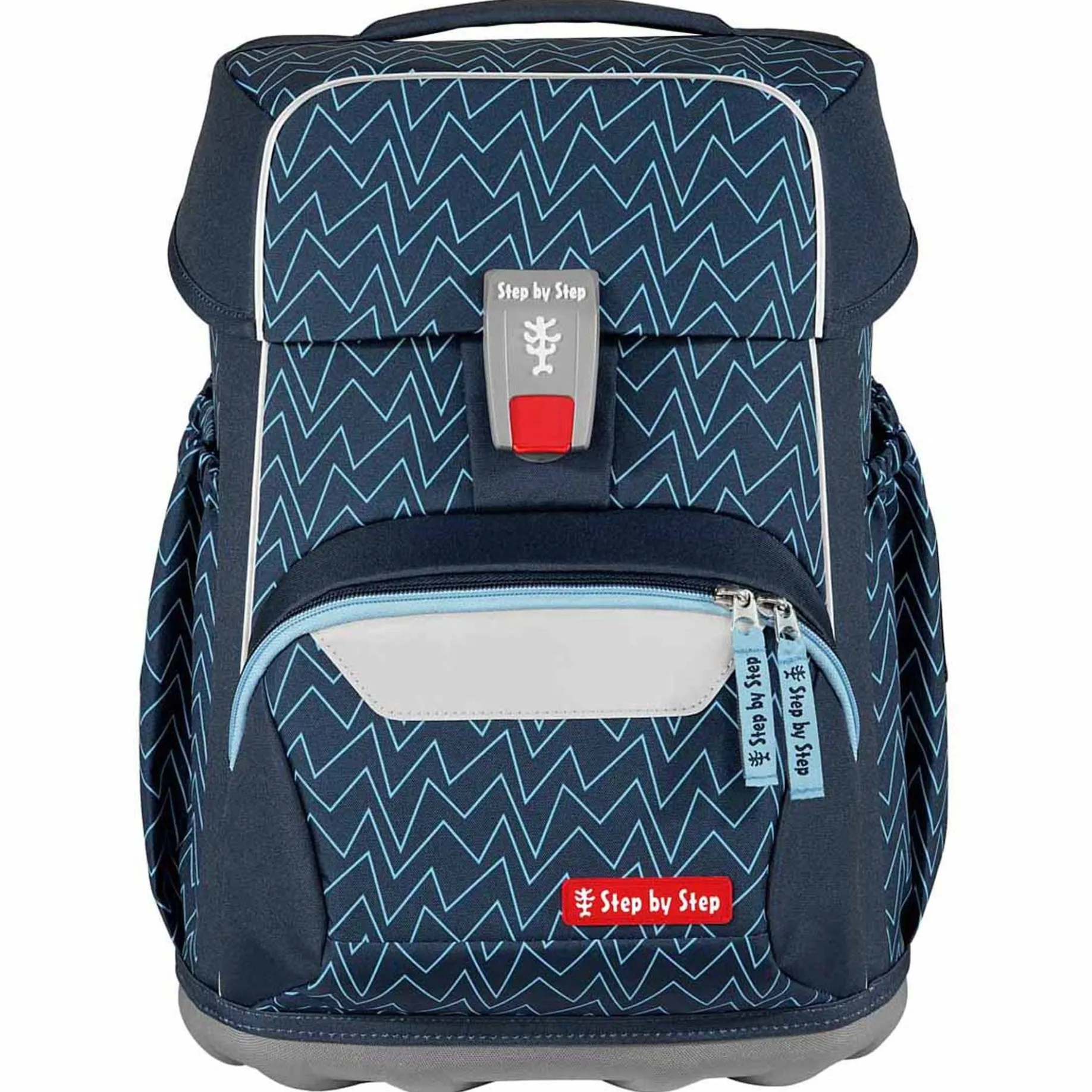 Basis - Schulranzen Set 4tlg. (Blue Lines)
