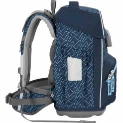 Basis - Schulranzen Set 4tlg. (Blue Lines)