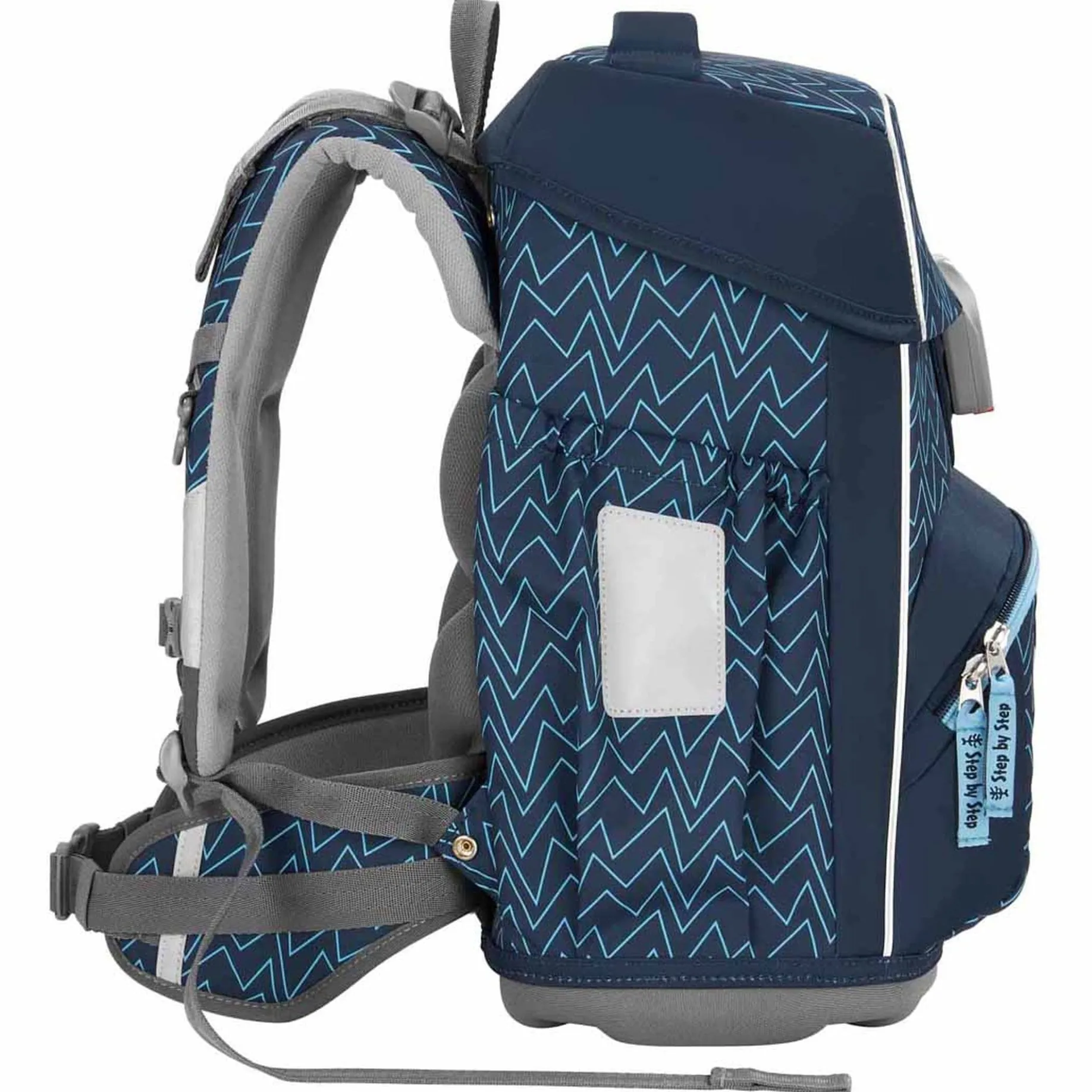 Basis - Schulranzen Set 4tlg. (Blue Lines)