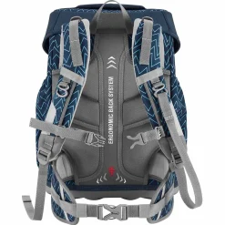 Basis - Schulranzen Set 4tlg. (Blue Lines)