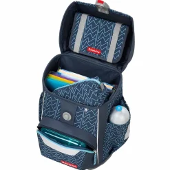 Basis - Schulranzen Set 4tlg. (Blue Lines)