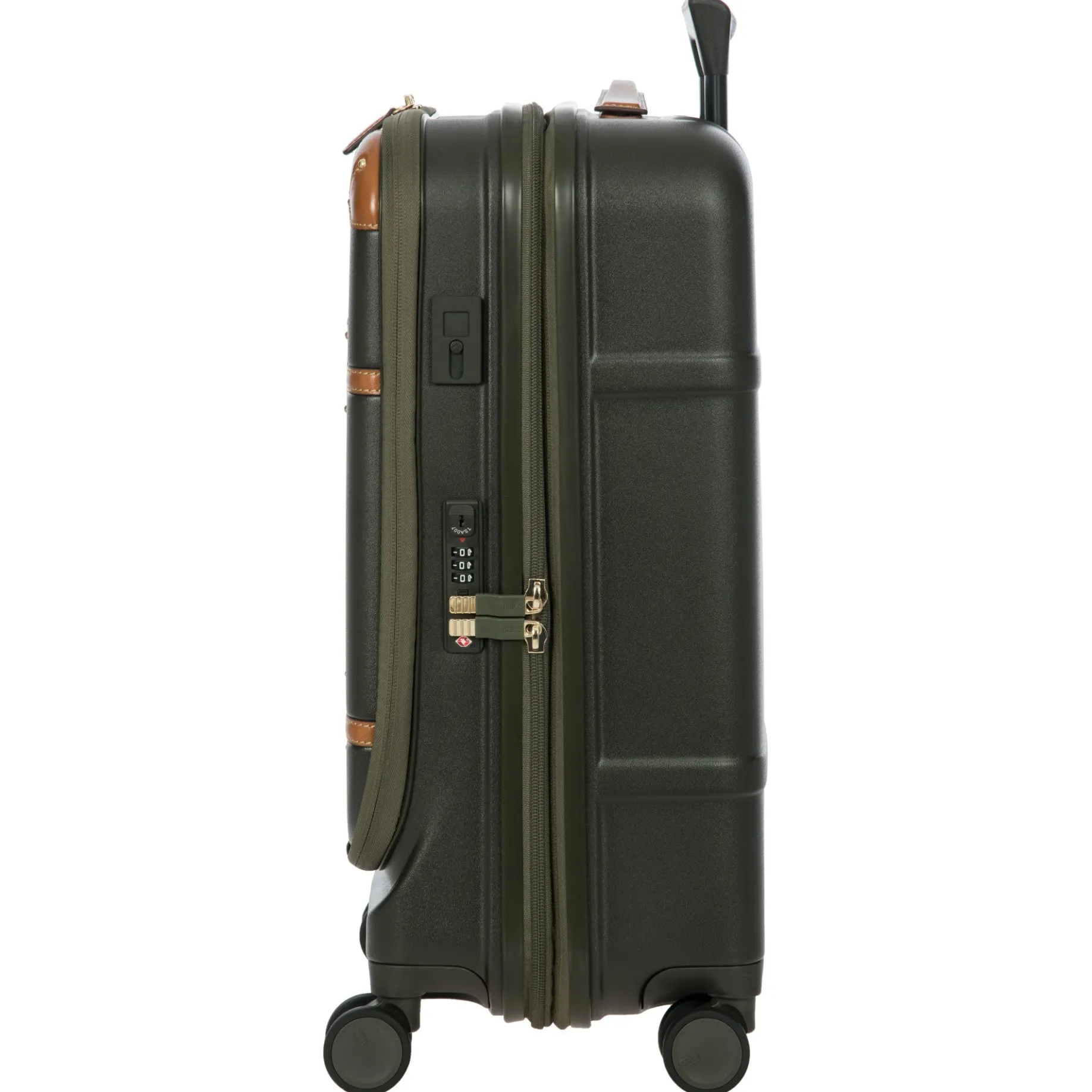 Bellagio - 4-Rollen-Kabinentrolley mit Vortasche 55 cm erw. recycelt (olive)