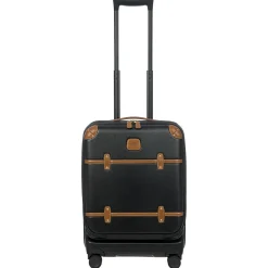 Bellagio - 4-Rollen-Kabinentrolley mit Vortasche 55 cm erw. recycelt (black/tan)