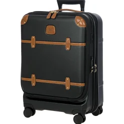 Bellagio - 4-Rollen-Kabinentrolley mit Vortasche 55 cm erw. recycelt (black/tan)