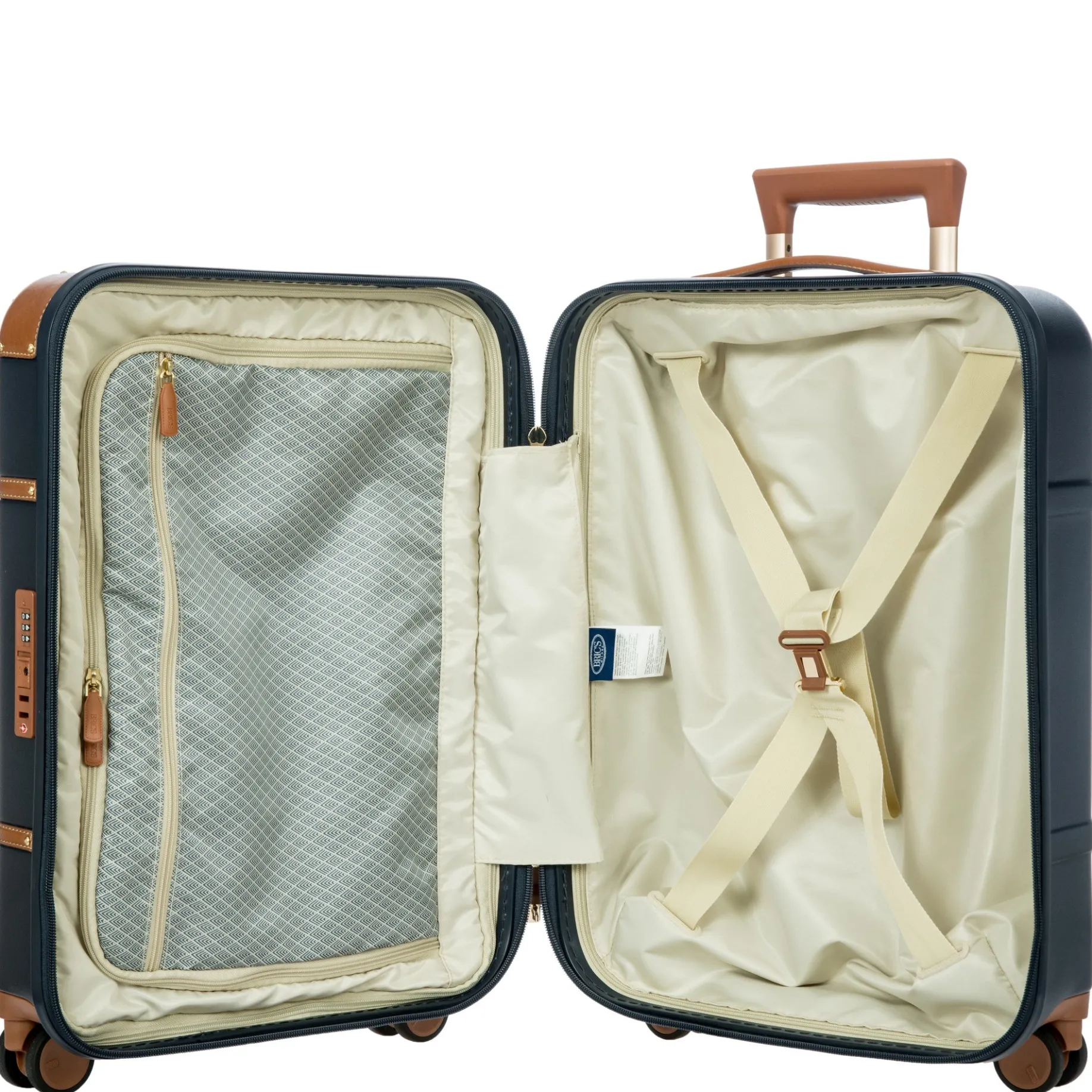 Bellagio - 4-Rollen-Kabinentrolley 55 cm recycelt (blue/tan)