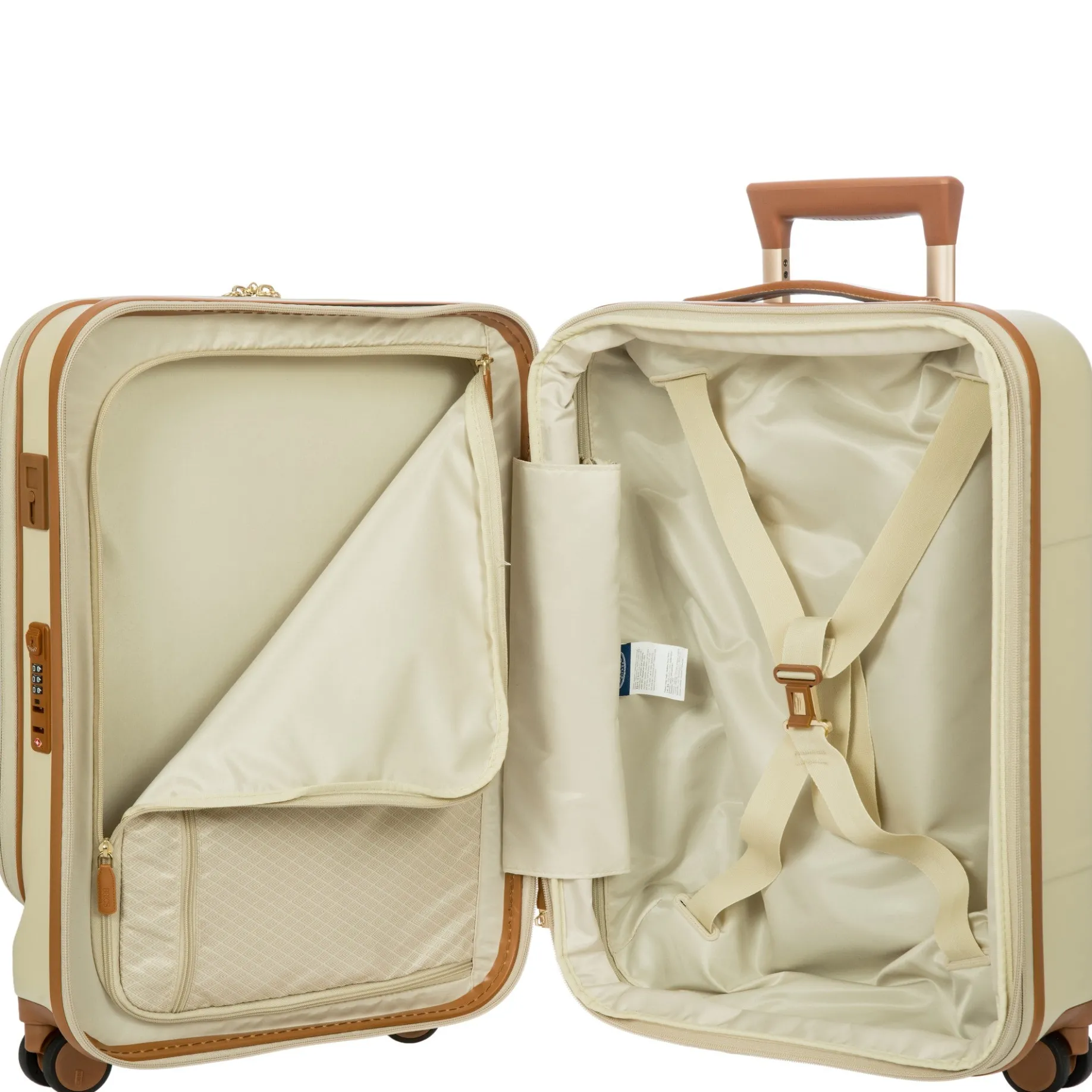Bellagio - 4-Rollen-Kabinentrolley mit Vortasche 55 cm erw. recycelt (cream)